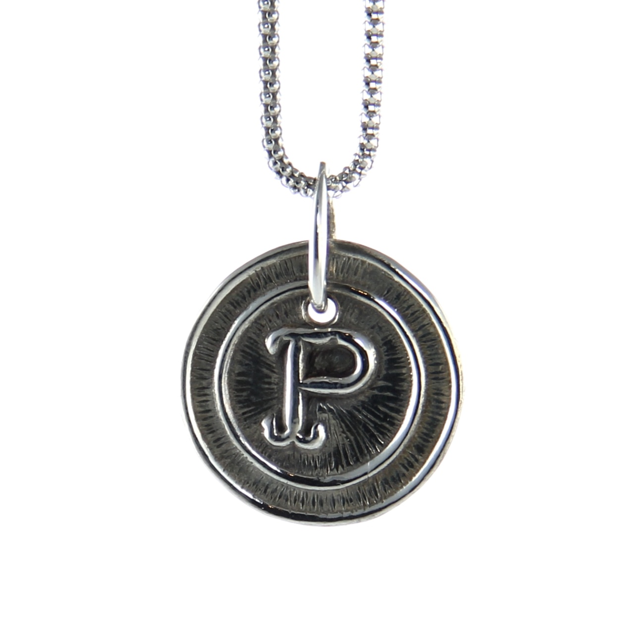 Silver Initial Necklace - P 1 - Landing Company