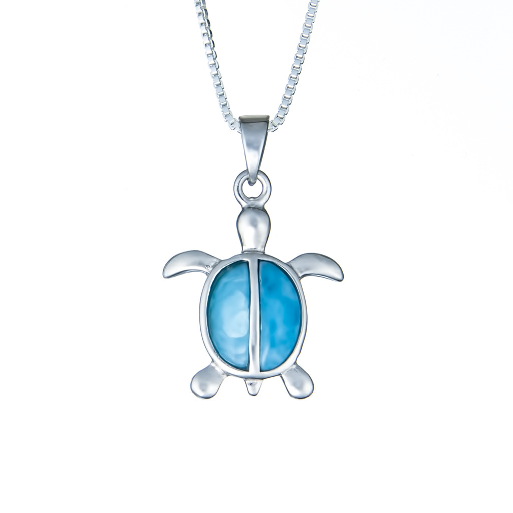 Larimar Honu Turtle Necklace - Landing Company