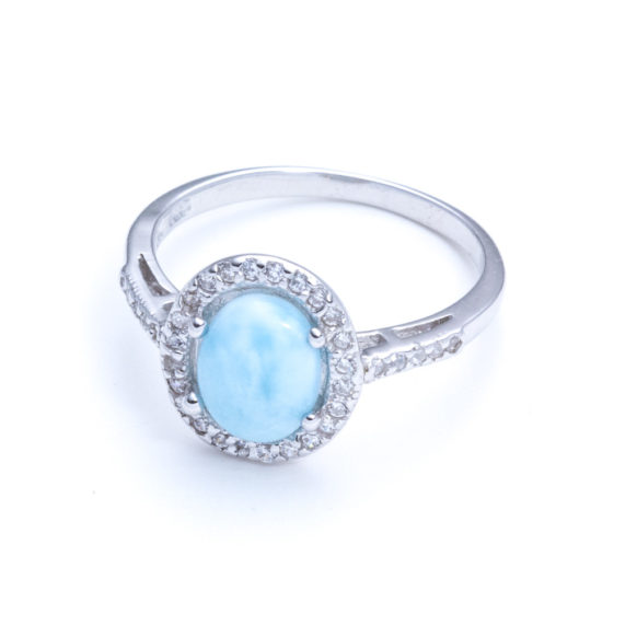 Larimar Radiant Oval Ring