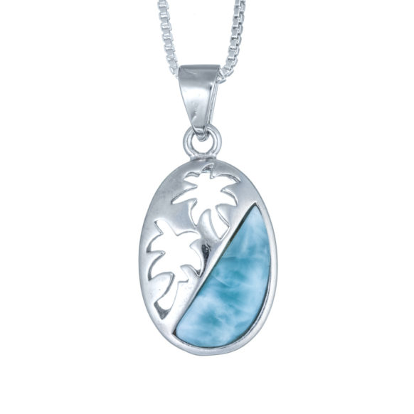 Larimar Palm Tree Necklace | Landing Company