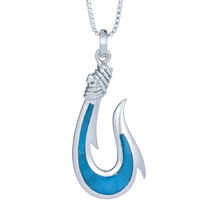 Turquoise Fish Hook Necklace Landing Company