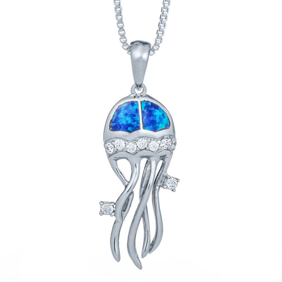 Blue Opal Jellyfish Necklace - Landing Company