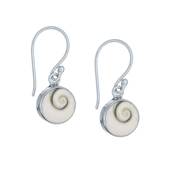 Sterling Silver Shiva Shell Crescent Earrings