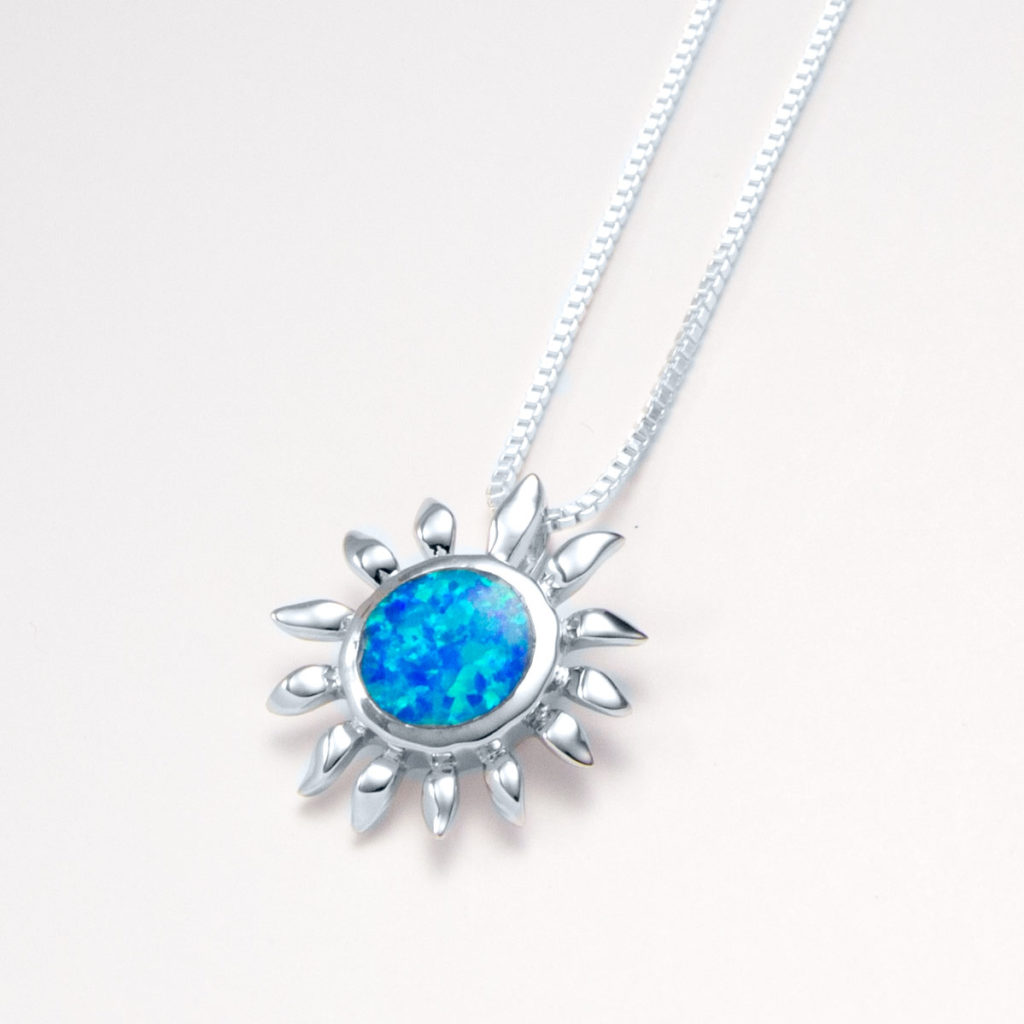 Blue Opal Sun Necklace Landing Company