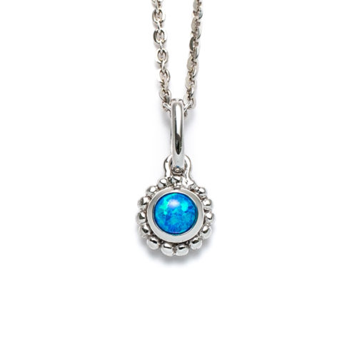 Blue Opal Mini Sunburst Necklace Landing Company