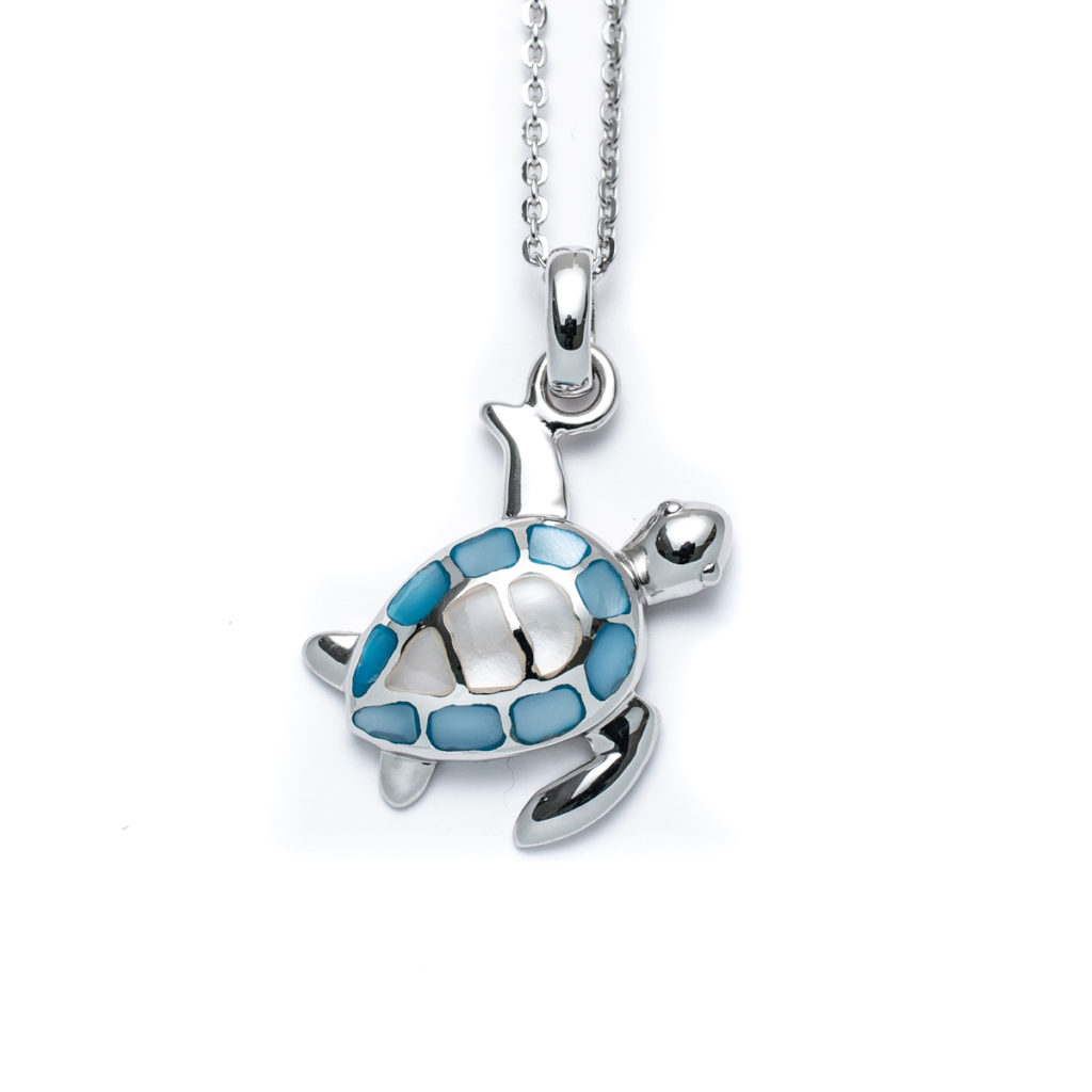 Capri Sea Turtle Necklace in Sterling Silver - Landing Company