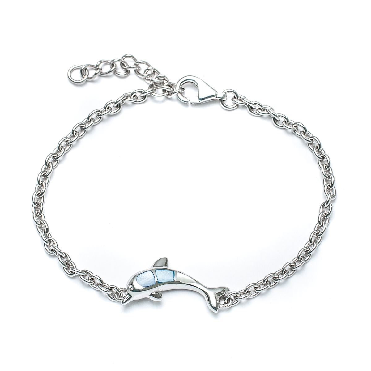 Capri Dolphin Link Bracelet in Sterling Silver - Landing Company
