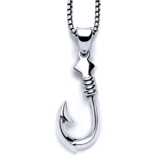 Large Fish Hook with Knot Necklace