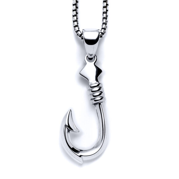 Large Fish Hook with Knot Necklace